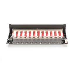 DIGITUS CAT6A HD 12port asztali fekete árnyékolt patch panel