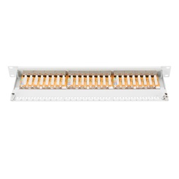 DIGITUS CAT6 24port 19" 1U kompakt szürke árnyékolt Patch Panel