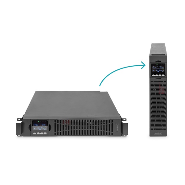 DIGITUS DN-170096 3000VA 3000W fekete online rack szünetmentes tápegység