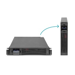 DIGITUS DN-170096 3000VA 3000W fekete online rack szünetmentes tápegység