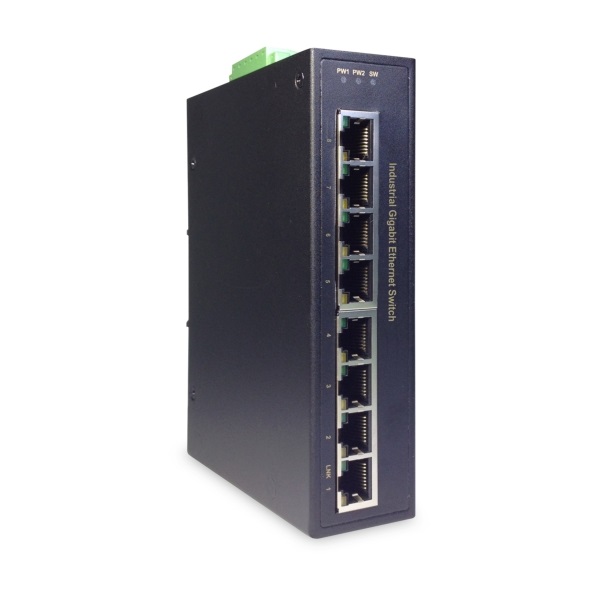 DIGITUS DN-651108 8port GbE DIN sínre szerelhető ipari switch