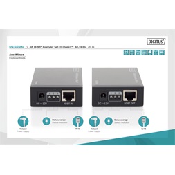 DIGITUS DS-55500 HDMI 4K/30Hz HDBaseT 70m extender szett