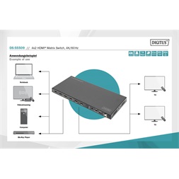 DIGITUS DS-55509 4x2 HDMI 4K/60Hz matrix switch