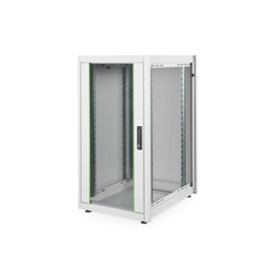 DIGITUS Rack Dynamic Basic 19" 22U 1155x600x800mm üvegajtós szürke álló rack szekrény