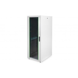 DIGITUS Rack Dynamic Basic 19" 32U 1590x600x800mm üvegajtós szürke álló rack szekrény