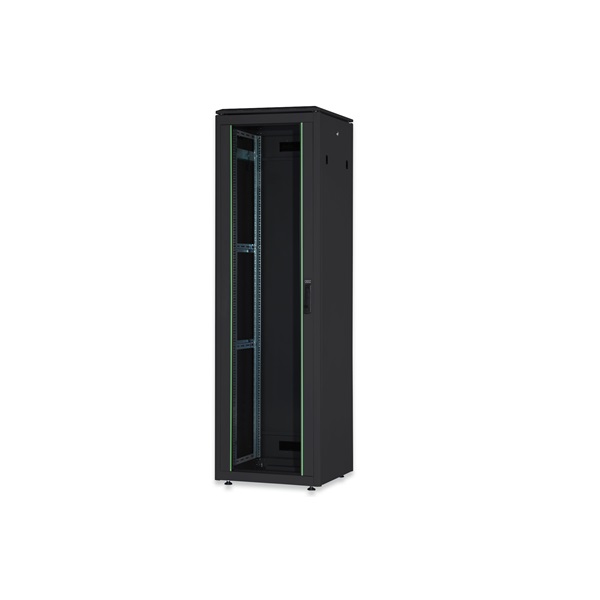 DIGITUS Rack Dynamic Basic 19" 42U 2040x600x600mm üvegajtós fekete álló rack szekrény