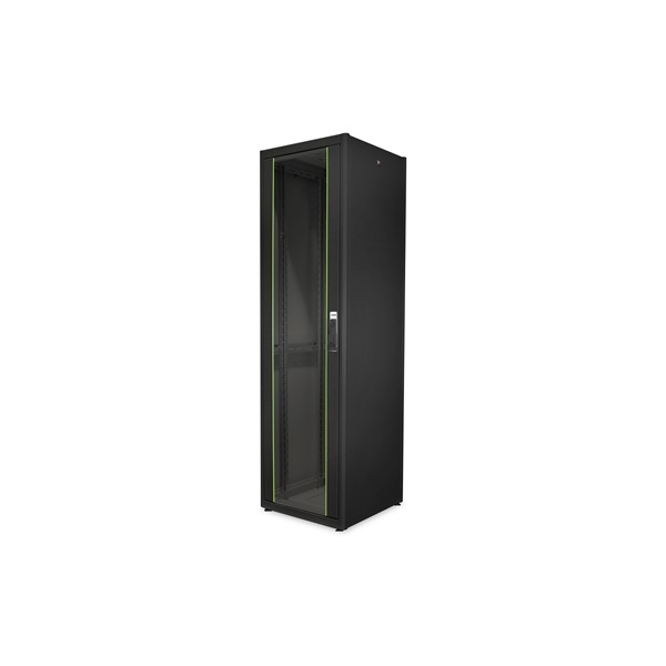 DIGITUS Rack Dynamic Basic 19" 42U 2040x600x600mm üvegajtós fekete álló rack szekrény