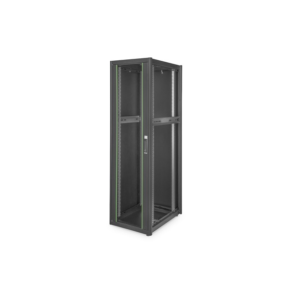 DIGITUS Rack Dynamic Basic 19" 42U 2040x600x800mm üvegajtós fekete álló rack szekrény