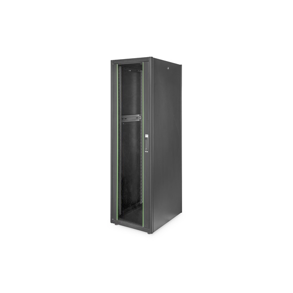 DIGITUS Rack Dynamic Basic 19" 42U 2040x600x800mm üvegajtós fekete álló rack szekrény