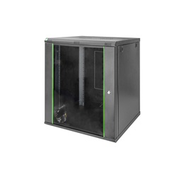 DIGITUS Dynamic Basic 19" 16U 789x600x600mm üvegajtós fekete fali rack szekrény