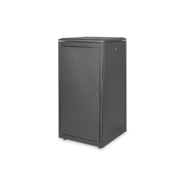 DIGITUS Rack Unique 19" 22U 1164x600x600mm üvegajtós fekete álló rack szekrény