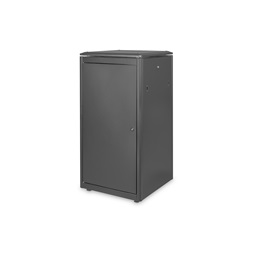 DIGITUS Rack Unique 19" 22U 1164x600x600mm üvegajtós fekete álló rack szekrény