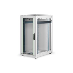 DIGITUS Rack Unique 19" 22U 1164x600x800mm üvegajtós szürke álló rack szekrény