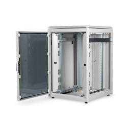 DIGITUS Rack Unique 19" 22U 1164x800x800mm üvegajtós szürke álló rack szekrény