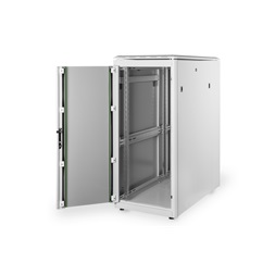 DIGITUS Rack Unique 19" 26U 1342x600x1000mm üvegajtós szürke álló rack szekrény