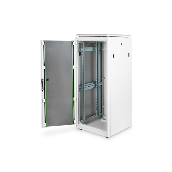 DIGITUS Rack Unique 19" 26U 1342x600x600mm üvegajtós szürke álló rack szekrény