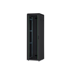 DIGITUS Rack Unique 19" 26U 1342x600x800mm üvegajtós fekete álló rack szekrény