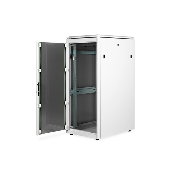 DIGITUS Rack Unique 19" 26U 1342x600x800mm üvegajtós szürke álló rack szekrény