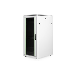 DIGITUS Rack Unique 19" 26U 1342x600x800mm üvegajtós szürke álló rack szekrény