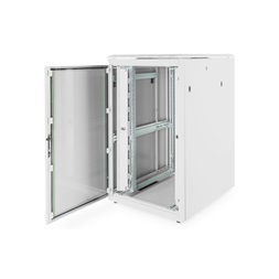 DIGITUS Rack Unique 19" 26U 1342x800x1000mm üvegajtós szürke álló rack szekrény