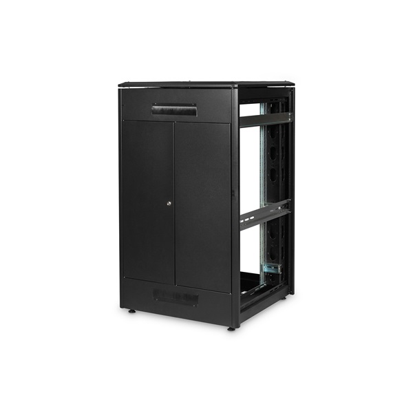 DIGITUS Rack Unique 19" 26U 1342x800x800mm üvegajtós fekete álló rack szekrény