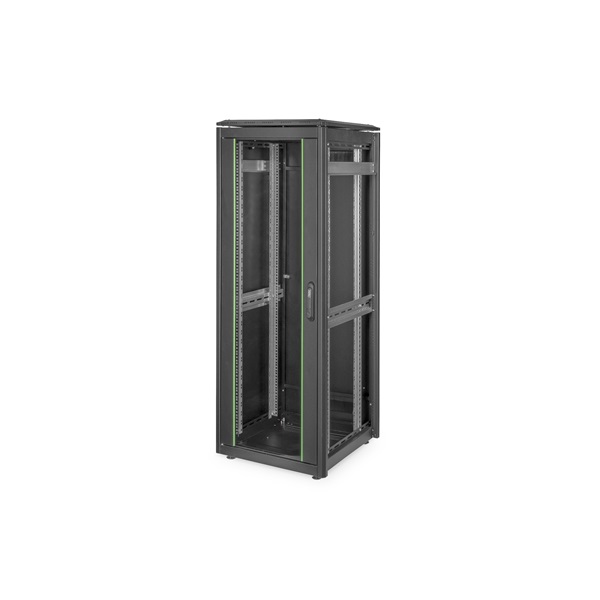 DIGITUS Rack Unique 19" 32U 1609x600x600mm üvegajtós fekete álló rack szekrény