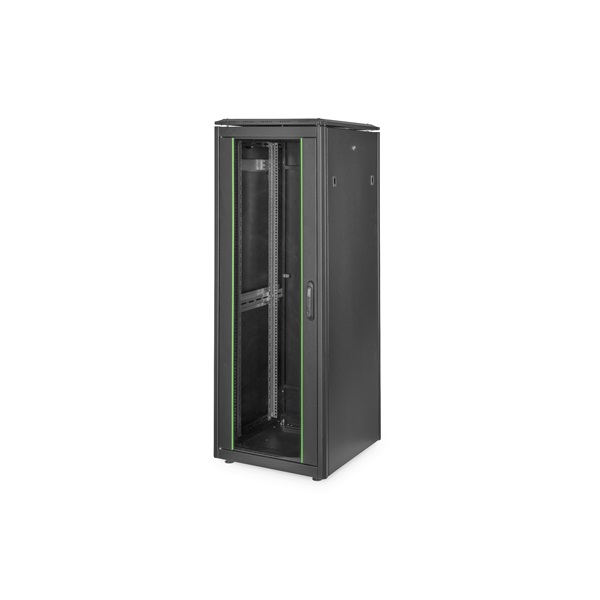 DIGITUS Rack Unique 19" 32U 1609x600x600mm üvegajtós fekete álló rack szekrény