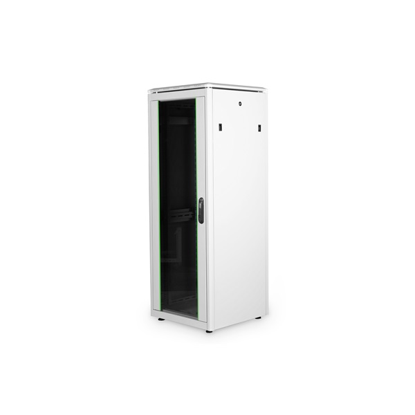 DIGITUS Rack Unique 19" 32U 1609x600x600mm üvegajtós szürke álló rack szekrény