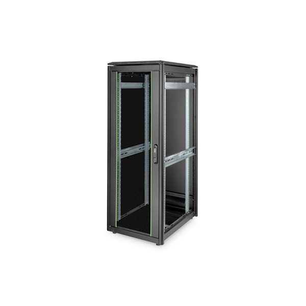 DIGITUS Rack Unique 19" 32U 1609x600x800mm üvegajtós fekete álló rack szekrény