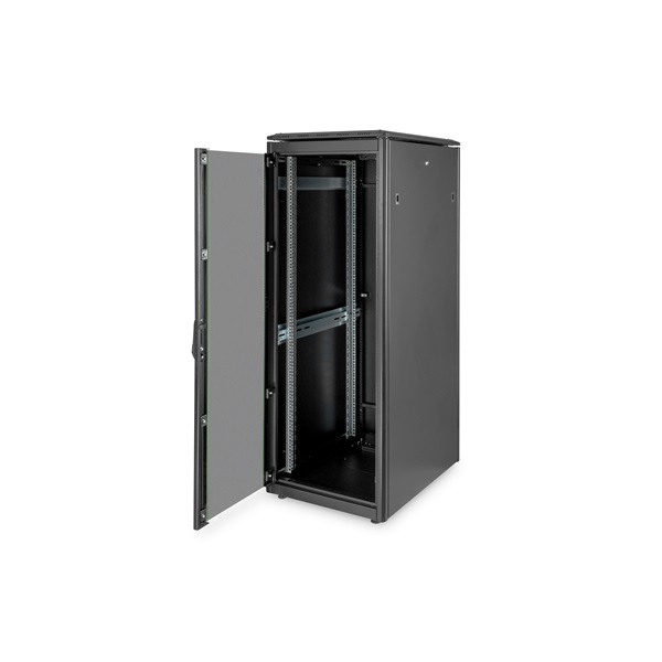 DIGITUS Rack Unique 19" 32U 1609x600x800mm üvegajtós fekete álló rack szekrény