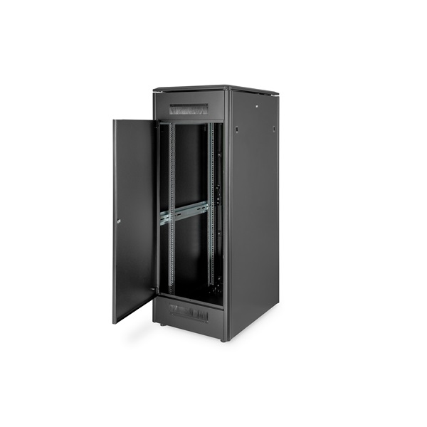 DIGITUS Rack Unique 19" 32U 1609x600x800mm üvegajtós fekete álló rack szekrény