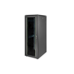 DIGITUS Rack Unique 19" 32U 1609x600x800mm üvegajtós fekete álló rack szekrény