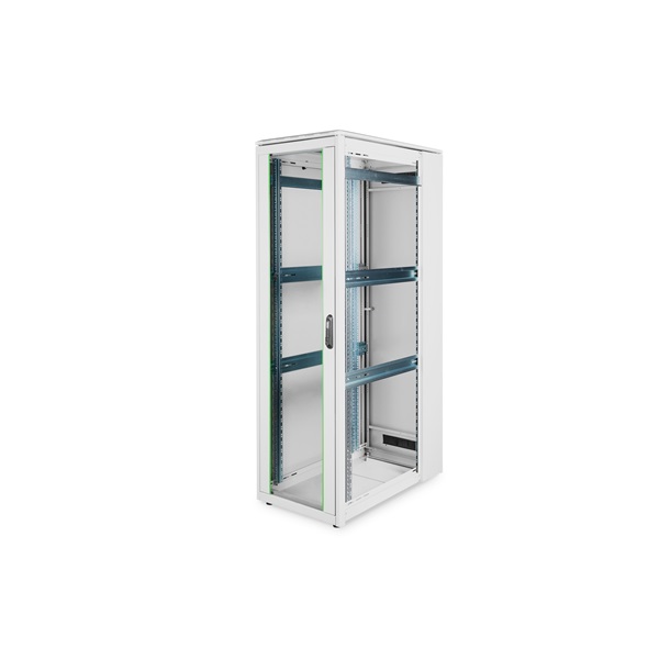 DIGITUS Rack Unique 19" 42U 2053x600x1000mm üvegajtós szürke álló rack szekrény