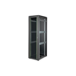 DIGITUS Rack Unique 19" 42U 2053x600x800mm üvegajtós fekete álló rack szekrény