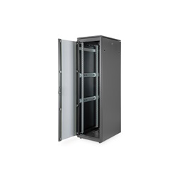 DIGITUS Rack Unique 19" 42U 2053x600x800mm üvegajtós fekete álló rack szekrény