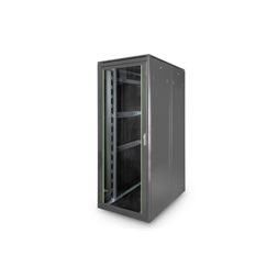 DIGITUS Rack Unique 19" 42U 2053x800x1200mm üvegajtós fekete álló rack szekrény