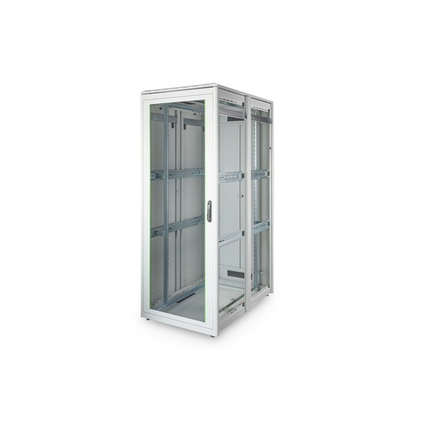 DIGITUS Rack Unique 19" 42U 2053x800x1200mm üvegajtós szürke álló rack szekrény