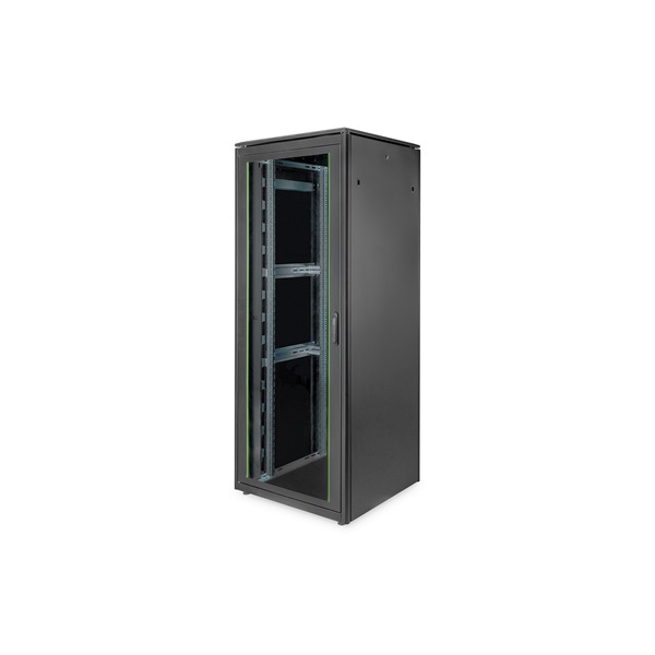 DIGITUS Rack Unique 19" 42U 2053x800x800mm üvegajtós fekete álló rack szekrény