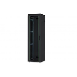 DIGITUS Rack Unique 19" 47U 2276x600x600mm üvegajtós fekete álló rack szekrény