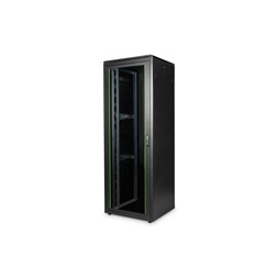 DIGITUS Rack Unique 19" 47U 2276x800x800mm üvegajtós fekete álló rack szekrény