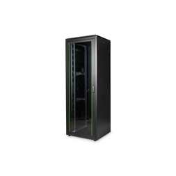 DIGITUS Rack Unique 19" 47U 2276x800x800mm üvegajtós fekete álló rack szekrény