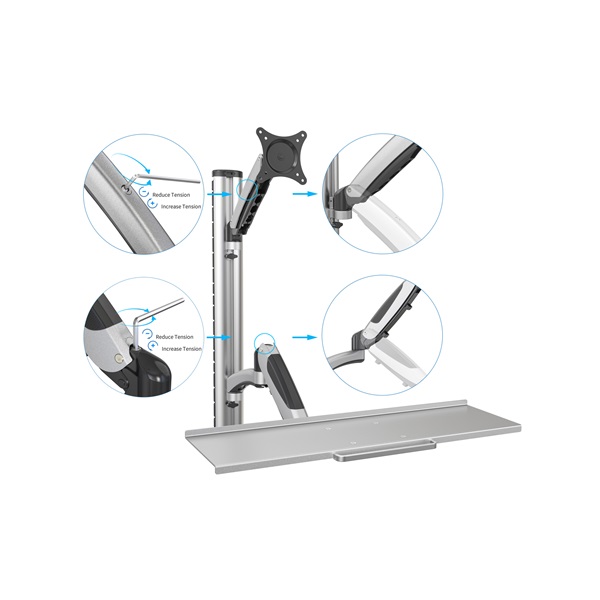 DIGITUS flexibilis fali monitor (VESA 100x100) + billentyűzet tartó konzol