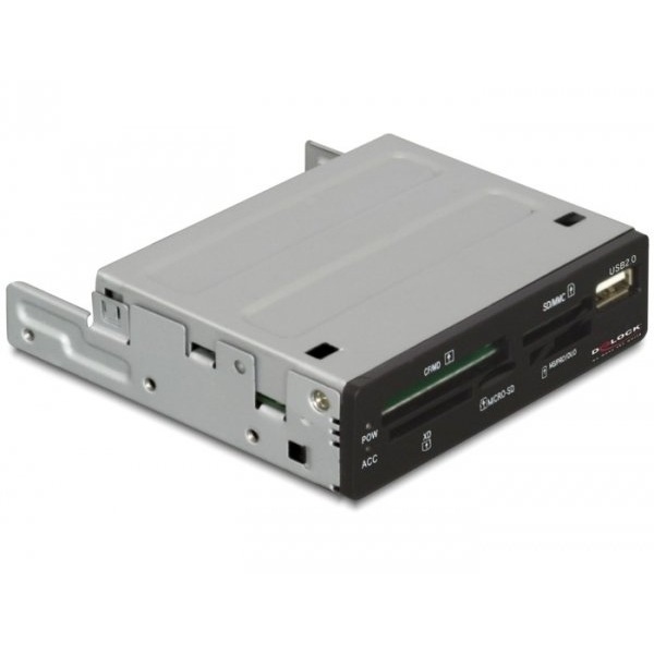 Delock 91674 43-az-1-ben (USB 2.0, 3.5”) kártyaolvasó + 1 db USB (2.0) port