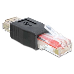 Delock 65234 USB-A anya > RJ45 apa fekete adapter