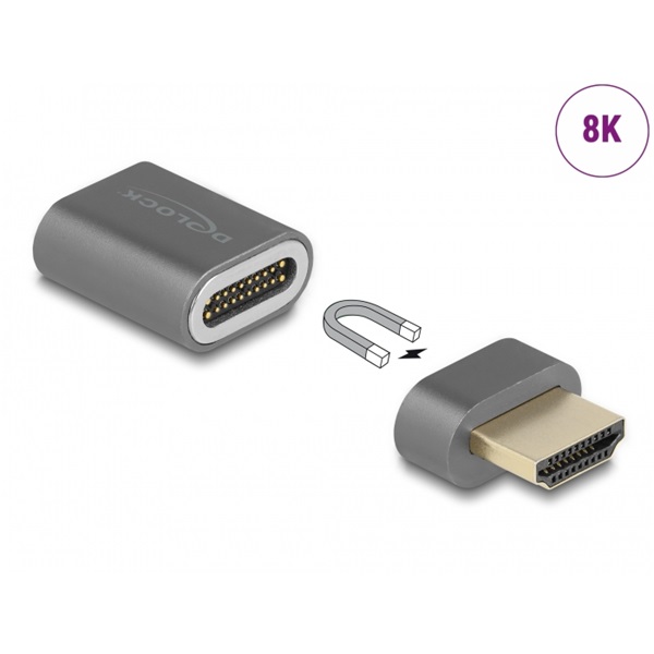 Delock 66684 HDMI apa - anya 8K 60Hz mágneses adapter