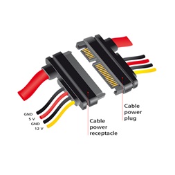 Delock 84361 SATA 50cm hosszabbító kábel