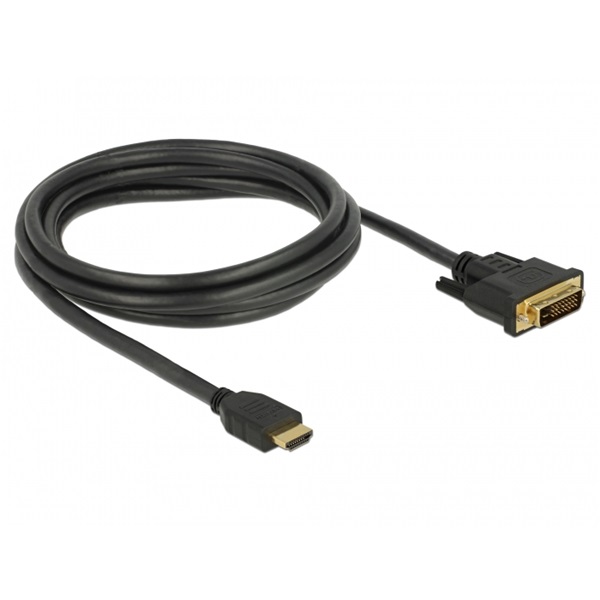 Delock 85654 HDMI - DVI 24+1 kétirányú 2m kábel