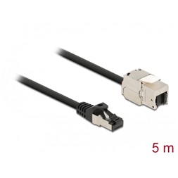 Delock 87030 5m Cat.6A RJ45 apa - Keystone modulos RJ45 anya kábel