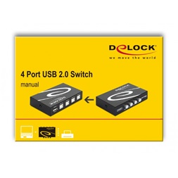 Delock 87634 4 portos manuális USB 2.0 kapcsoló