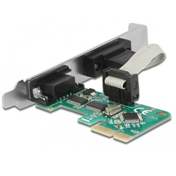 Delock 89918 2x Soros RS-232 PCI Express-kártya